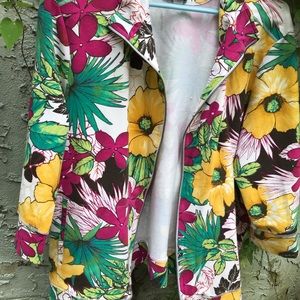 Additions by Chico’S flowered multicolored jacket